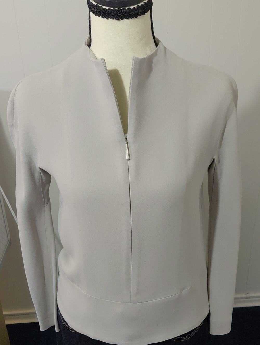Emporio Armani Cream Long-Sleeve Top